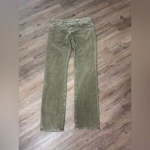 AG-ED Denim Men's The Graduate Green Corduroy Size 32x34